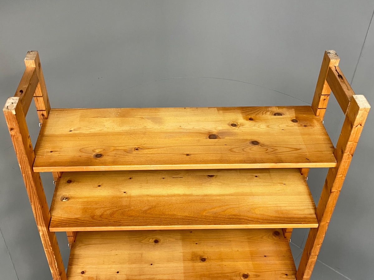 Vintage Pine Shelving Unit Adjustable Modular Open Retro Bruynzeel Solid EB13162