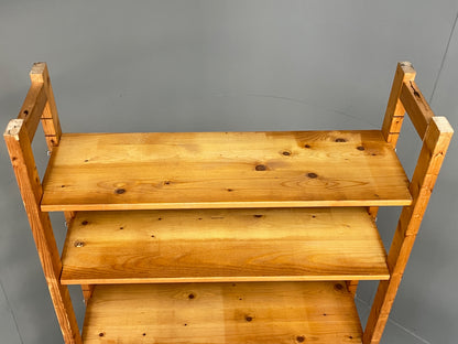 Vintage Pine Shelving Unit Adjustable Modular Open Retro Bruynzeel Solid EB13162