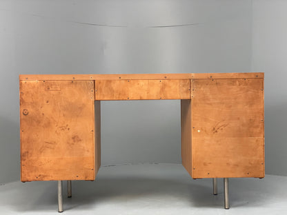 Vintage Desk Stag Fineline Birch Ply Aluminium Retro Mid Century EB13104