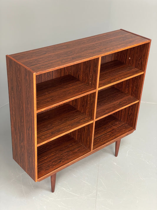 Vintage Danish 1970s Bookcase Mid Century Shelving Retro Darkwood EB12068