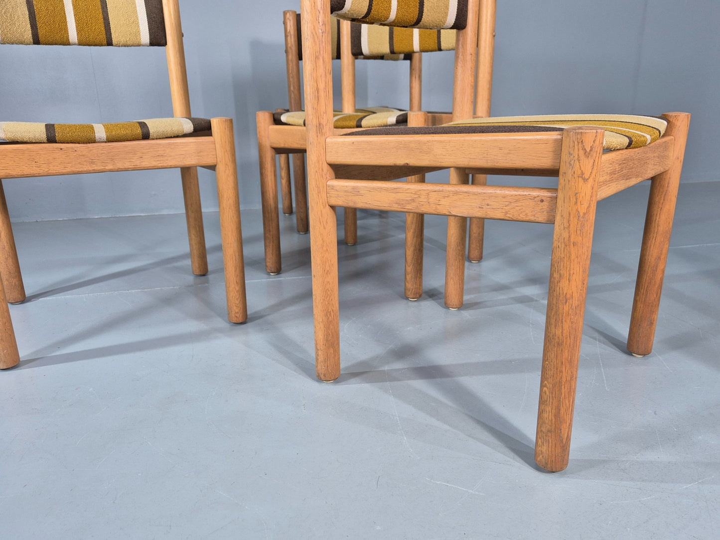 5 Vintage Mid Century Danish Dining Chairs Beech Oak 1970s Retro EB12150