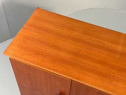 Vintage Teak Sideboard 1970s Retro Midcentury Shelving Chunky Handles EB12879