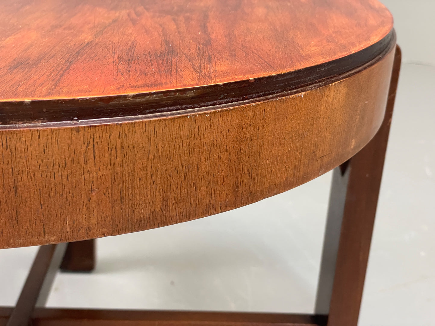 Vintage Circular Side Table Art Deco Style 1950s Retro EB11882