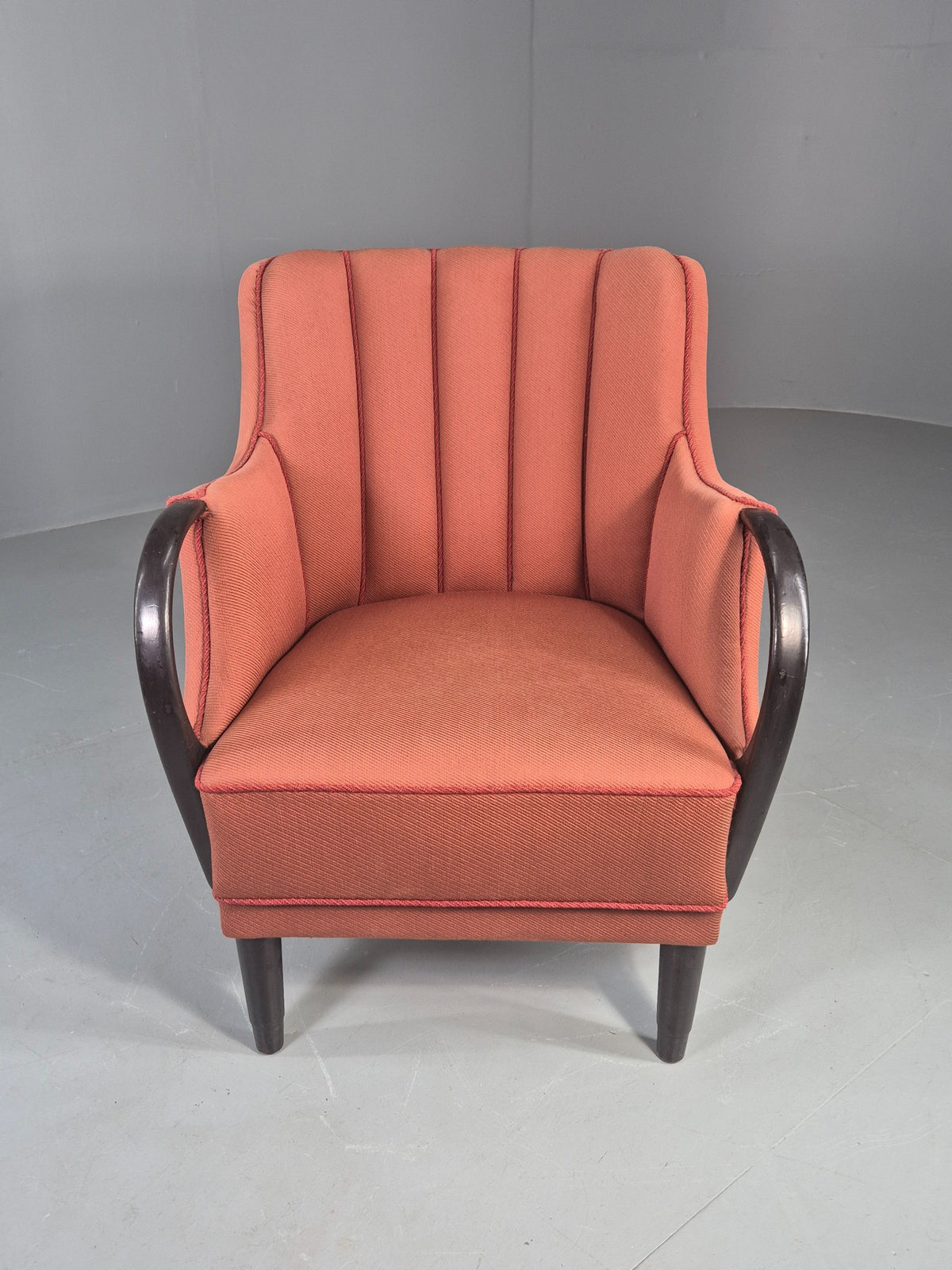 Vintage Danish Lounge Chair 1940s Design Viggo Jorgensen Attrb 1950s EB12761