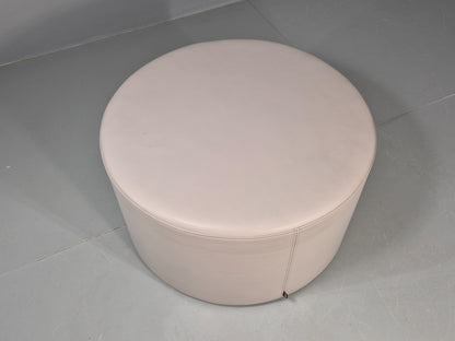 Cube Spaces Round Oversize Ottoman Footstool Leather  EB12251