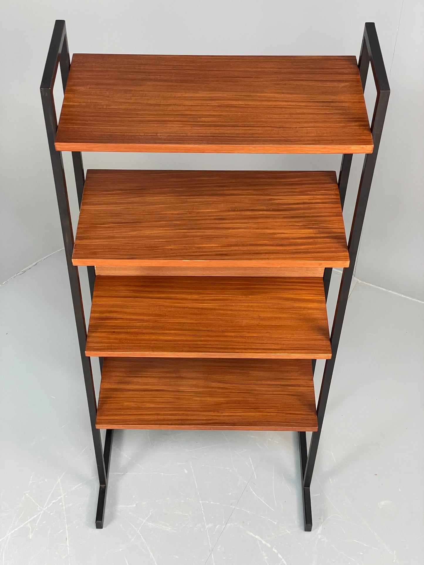 Vintage Teak Shelving Unit Open Faced 1960s Mid Century Adjustable EB12080