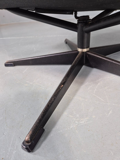 Vintage Black vinyl swivel Chair after the Press Room Chair Rietveld MCM EB06200