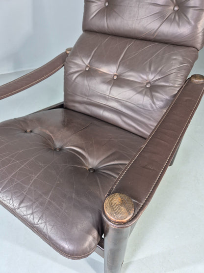 Vintage Danish Design Lounge Chair Gehl and Nissen for Jeki 1970s Retro EB13136