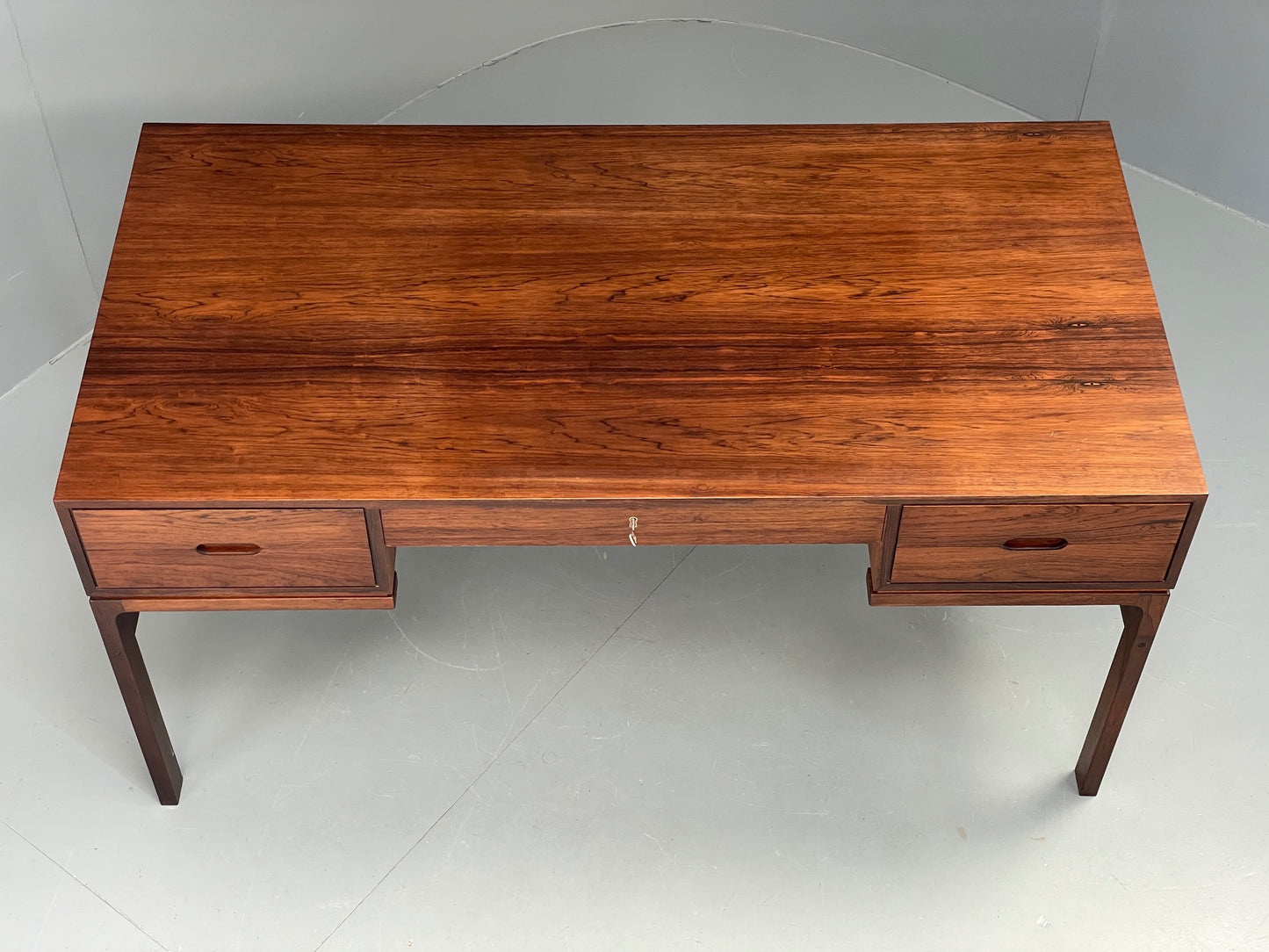 Vintage 1960s Rosewood Desk Arne Wahl Iverson Mid Century Danish Drawer EB12284