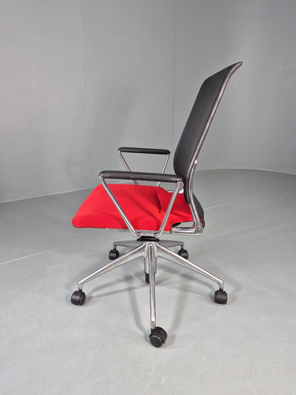 Vintage Vitra Media Office Chair Red and Black EB12244