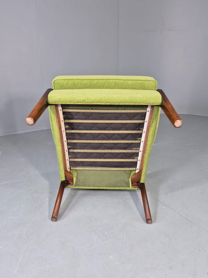 Vintage Parker Knoll PK749 Chair Recent Green Wool Makeover 1960s Retro EB12989