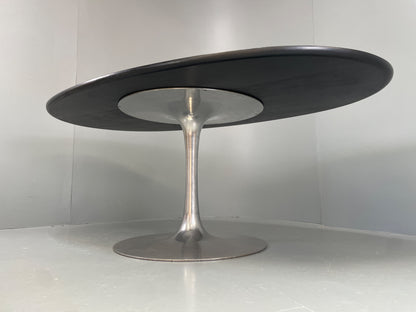Vintage Arkana Tulip Table Oval Aluminium Base 1960s Maurice Burke EB11877