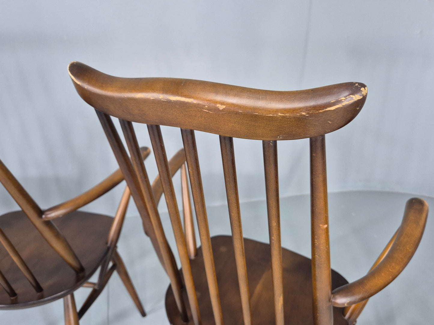 4 Ercol Goldsmith Elbow Carver Chairs 1960s Retro MCM Eb12592
