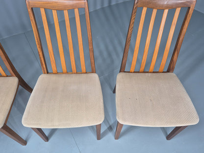 4  Vintage G Plan Dining Chairs Fresco Range Teak 1970s Retro MCM EB12461
