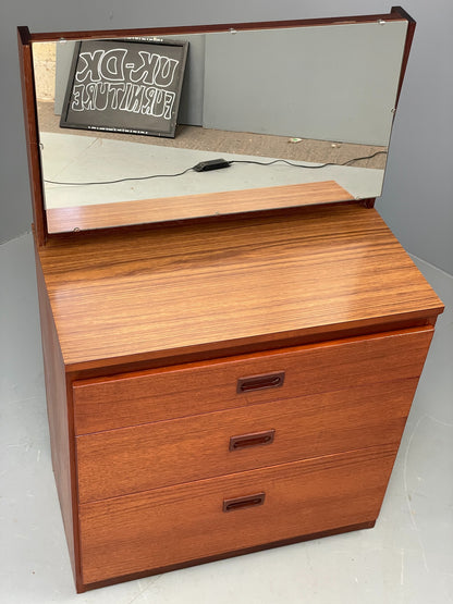 Vintage Chest Of Drawers By Meredew Mirror Teak 1960s Retro Mid Century EB12513