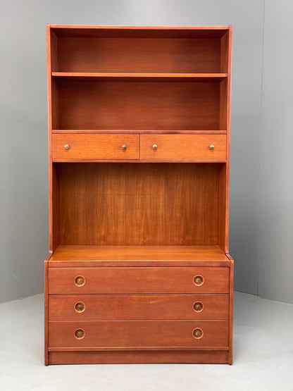 Vintage Teak Wall Unit Jentique Mid Century Retro Shelving Drawers EB13106