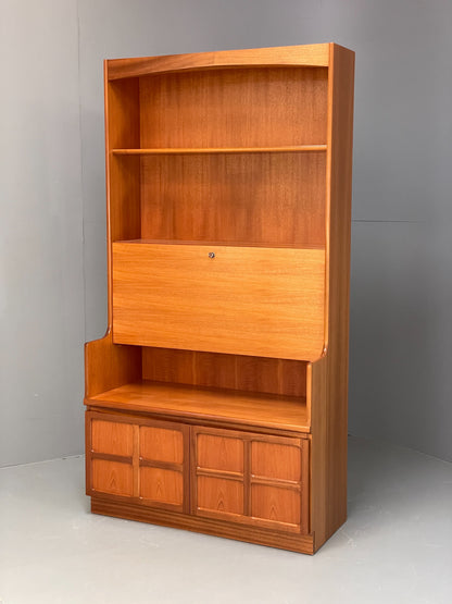 Vintage Nathan Wall Unit Teak Squares 1970s Retro Shelving Glazed EB11969