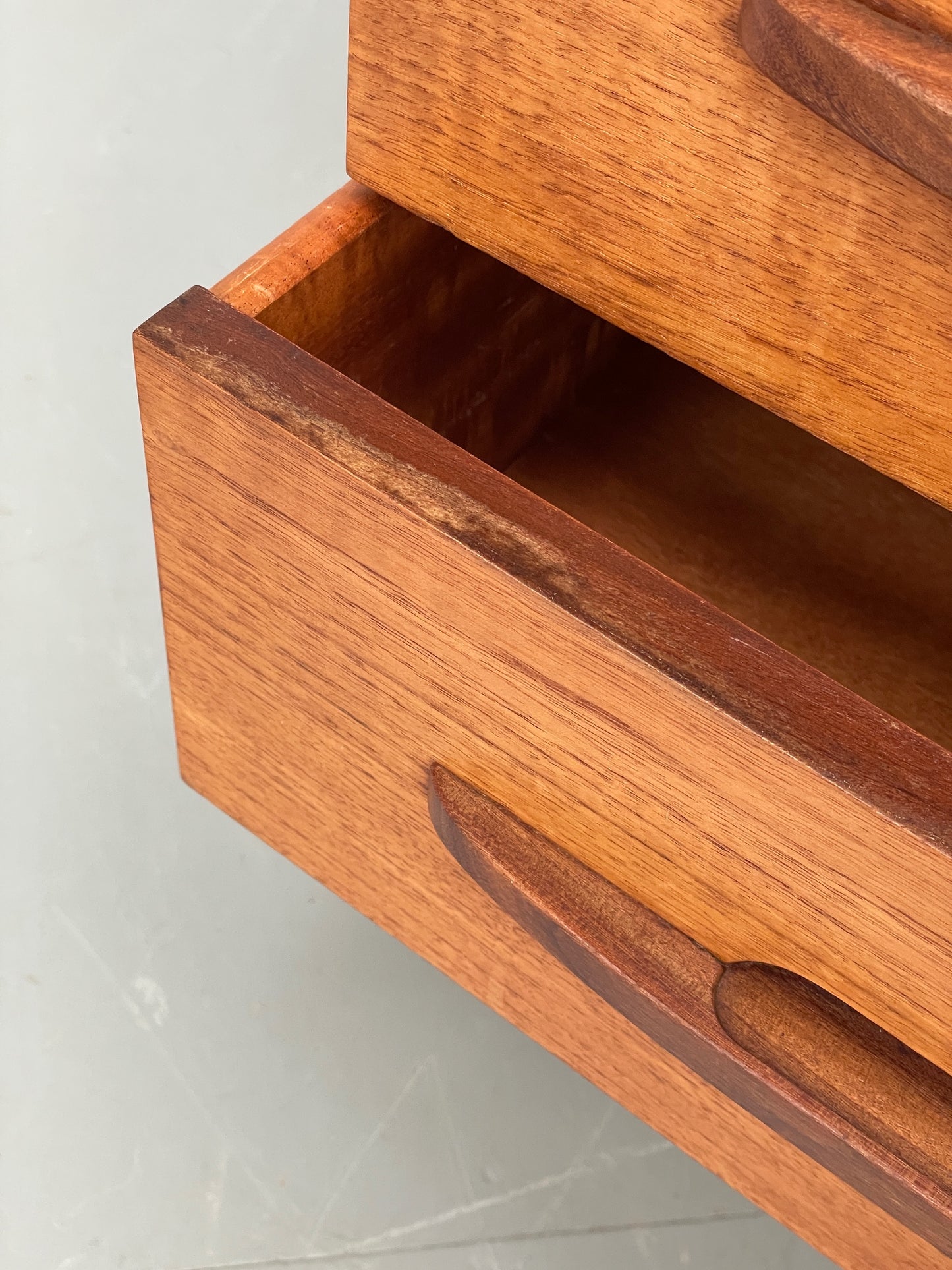 Vintage 1960s Teak Bureau Mid Century Drawers Writing Desk Retro Danish EB12219