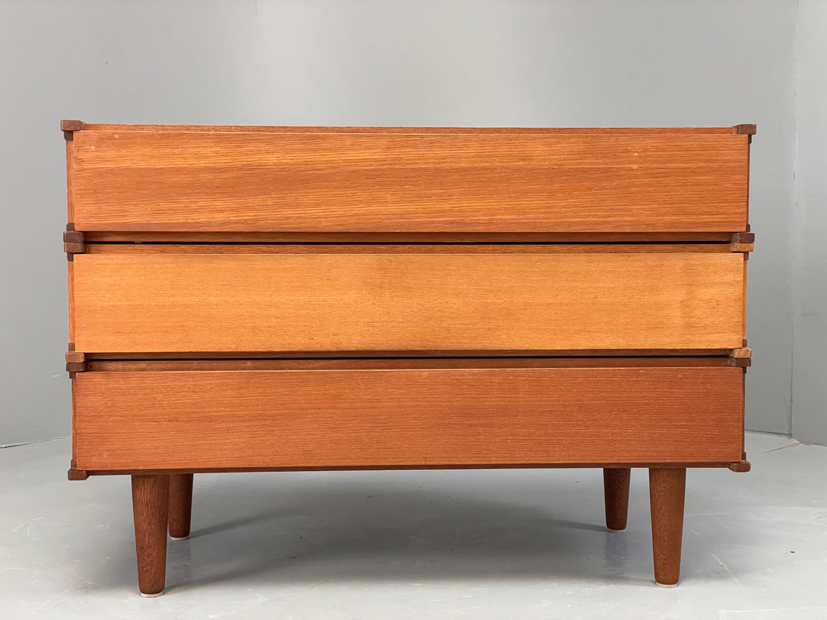 Vintage Chest of Drawers Teak Retro Mid Century White Interior EB13105
