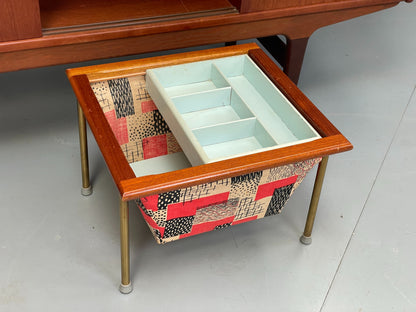 Vintage Danish Teak Highboard 1960s Mid Century Drawers Shelving Retro EB12347