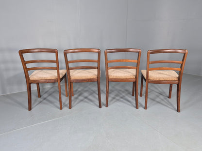 4 Vintage G Plan Dining Chairs Teak Frames Retro 1970s Original EB12175