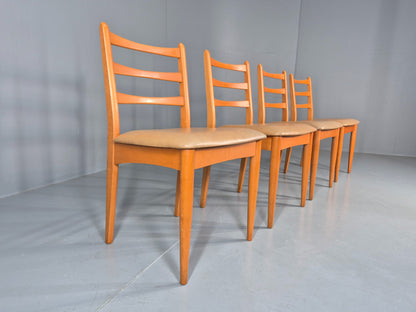 4 Vintage Schreiber Dining Chairs 1970s Retro Mid Century Dining Chairs EB12183