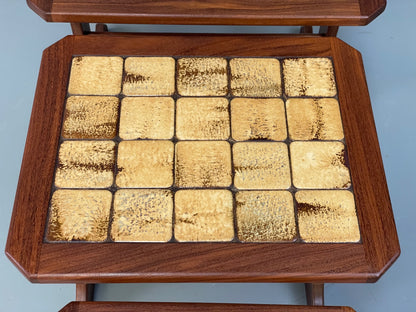 Vintage G Plan Nesting Tables Teak Tile Top Mid Century 1960s Set Of 3 EB12886
