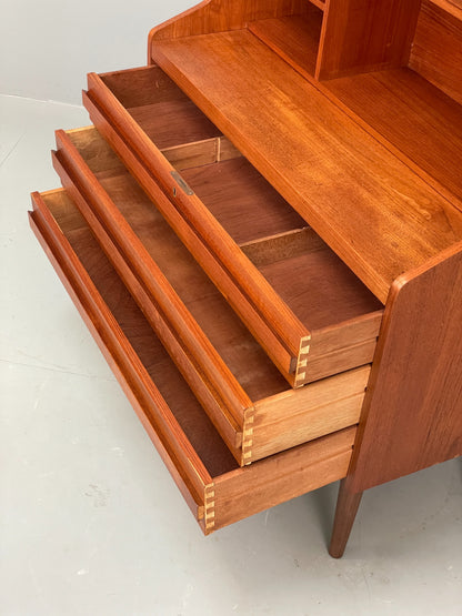 Vintage Teak Bureau Desk By Reoval 1960s Danish Mid Century Drawers EB12367