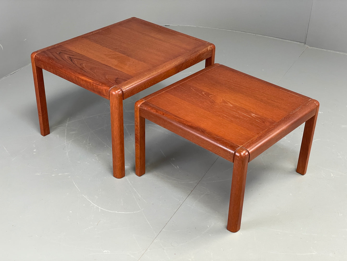 Vintage Teak Nesting Tables Retro 1970s Danish Design Side Table EB12217