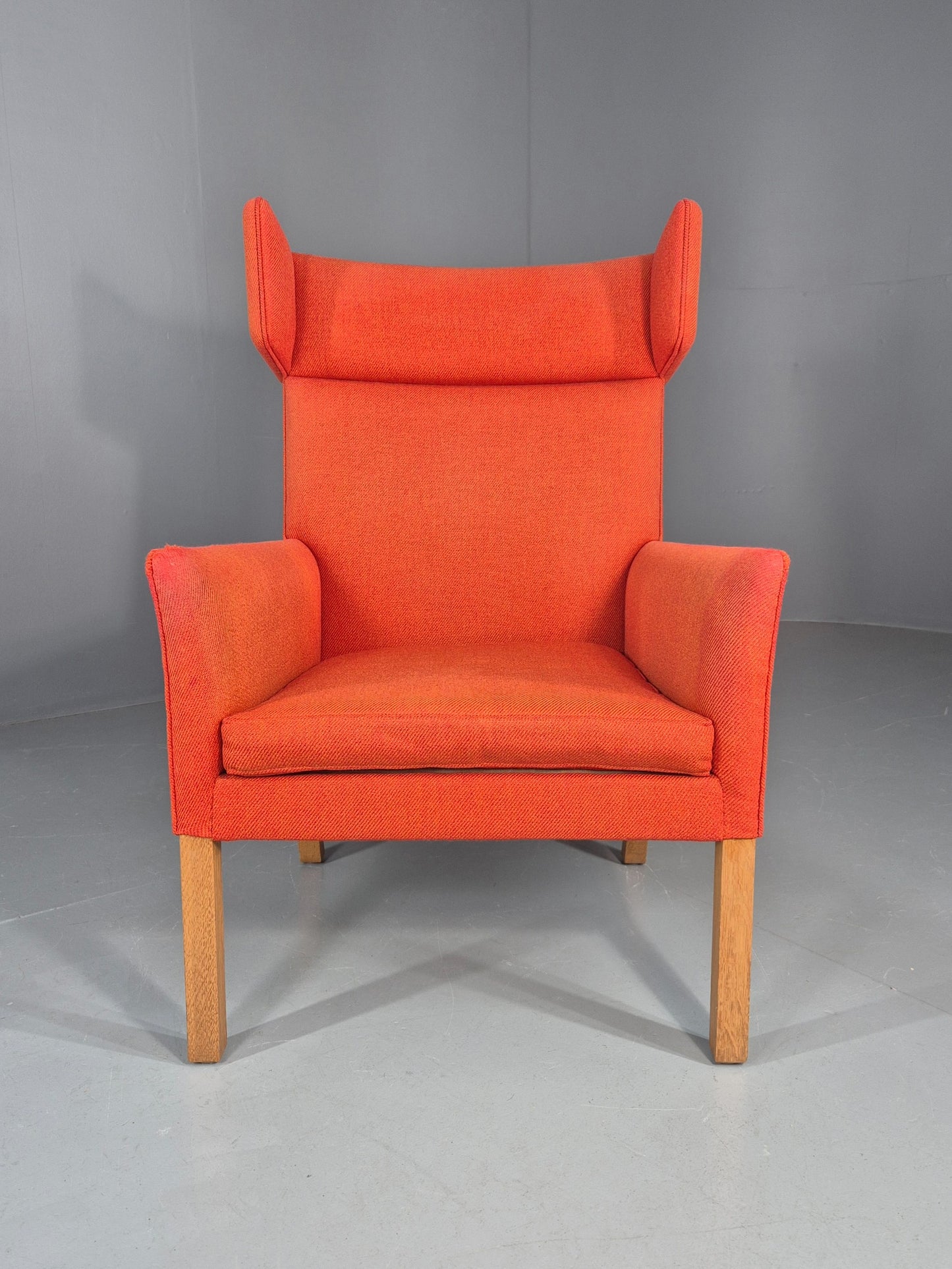 Vintage Mid Century Red Wingback Armchair Danish Design 1960s Retro EB12120