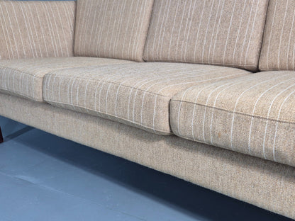 Vintage 3 Seater Sofa Danish Design 1980s Wool upholstery Retro MCM EB12543