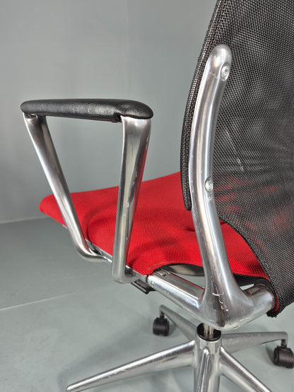 Vintage Vitra Media Office Chair Red and Black EB12256