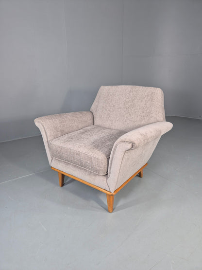 Vintage Mid Century Lounge Chair New Upholstery Swedish 1960s Design EB11108