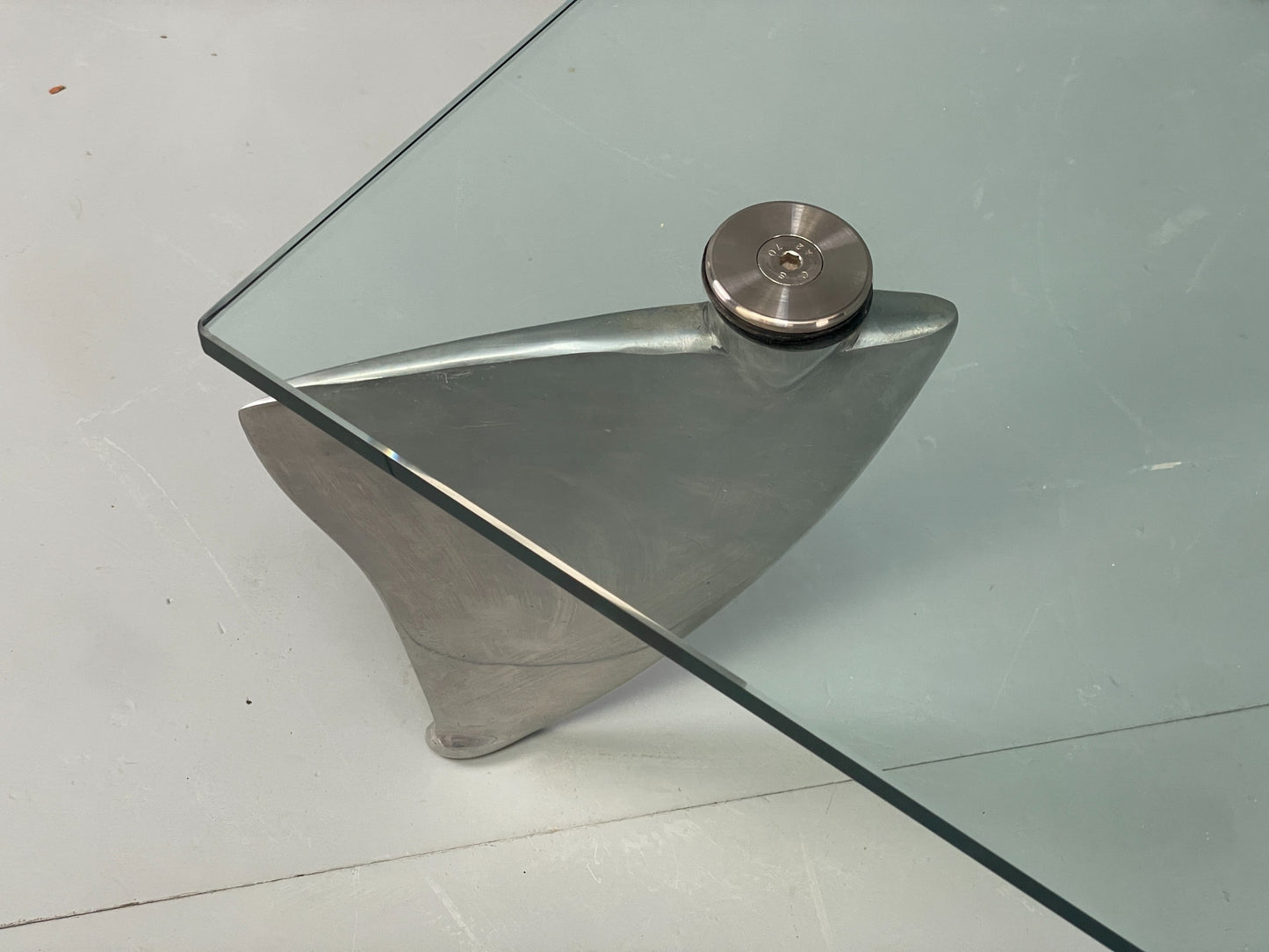 Vintage Coffee Table Designer Matthew Hilton Post Modern Aluminium Legs EB12520