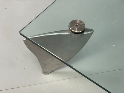 Vintage Coffee Table Designer Matthew Hilton Post Modern Aluminium Legs EB12520