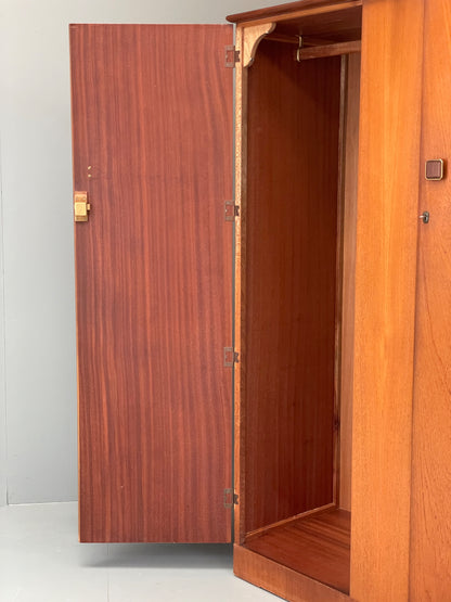 Vintage 1960s Teak Wardrobe Homeworthy Retro Mid Century Clothes Rail EB12299