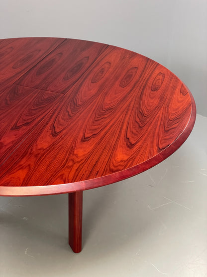 Vintage Circular Dining Table 1970s Danish Retro Rotating Top EB11990