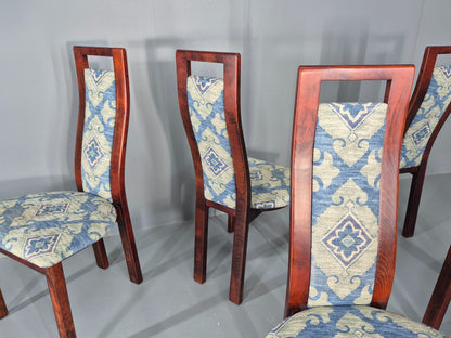 6 Vintage Danish 1980s Dining Chairs Retro Post Modern EB12264