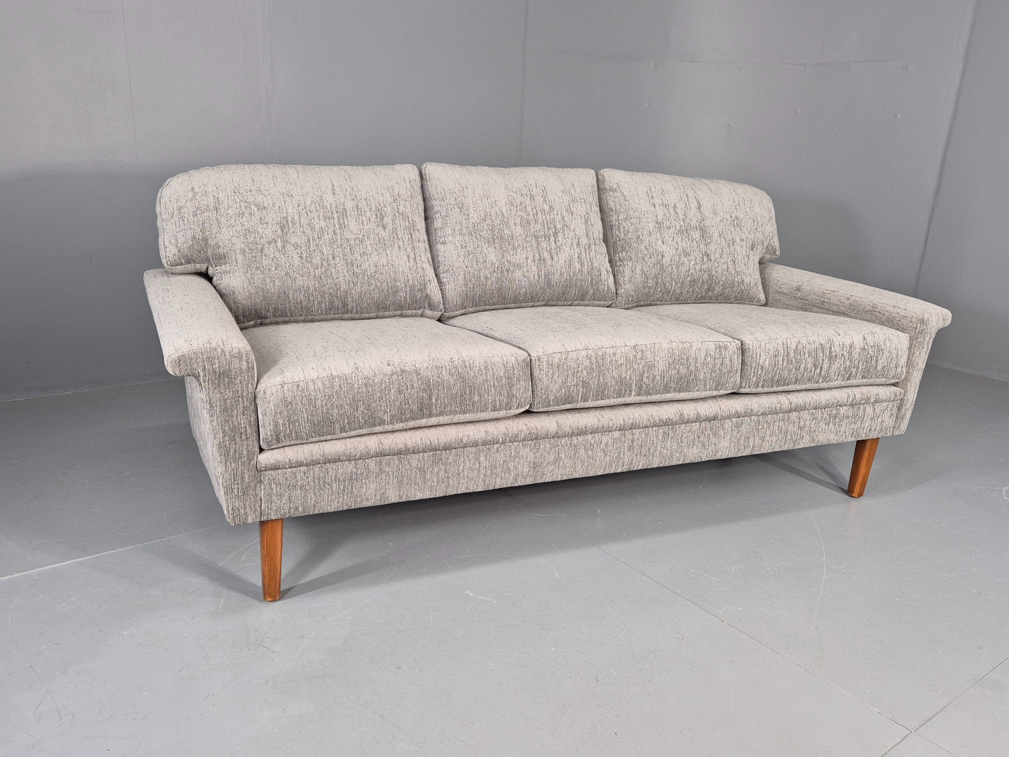Vintage 3 Seater Mid Century Sofa Danish Design New Upholstery 1960s EB11127