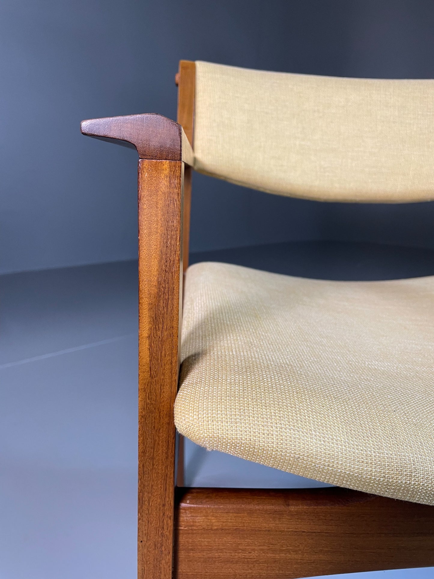 Vintage Mid Century Desk Elbow Chair Danish Teak Retro 1960s EB06348