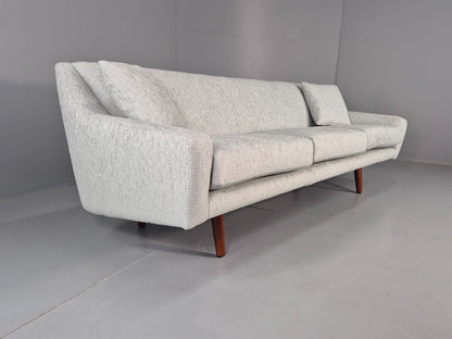 Vintage Mid Century 3 Seat Sofa New Upholstery Teak Legs 1960s EB12169
