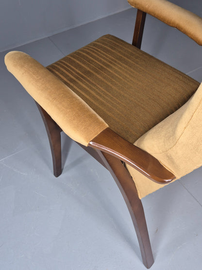Vintage 1960s Lounge Chair Hardwood Frame with High Back Retro MCM EB11827
