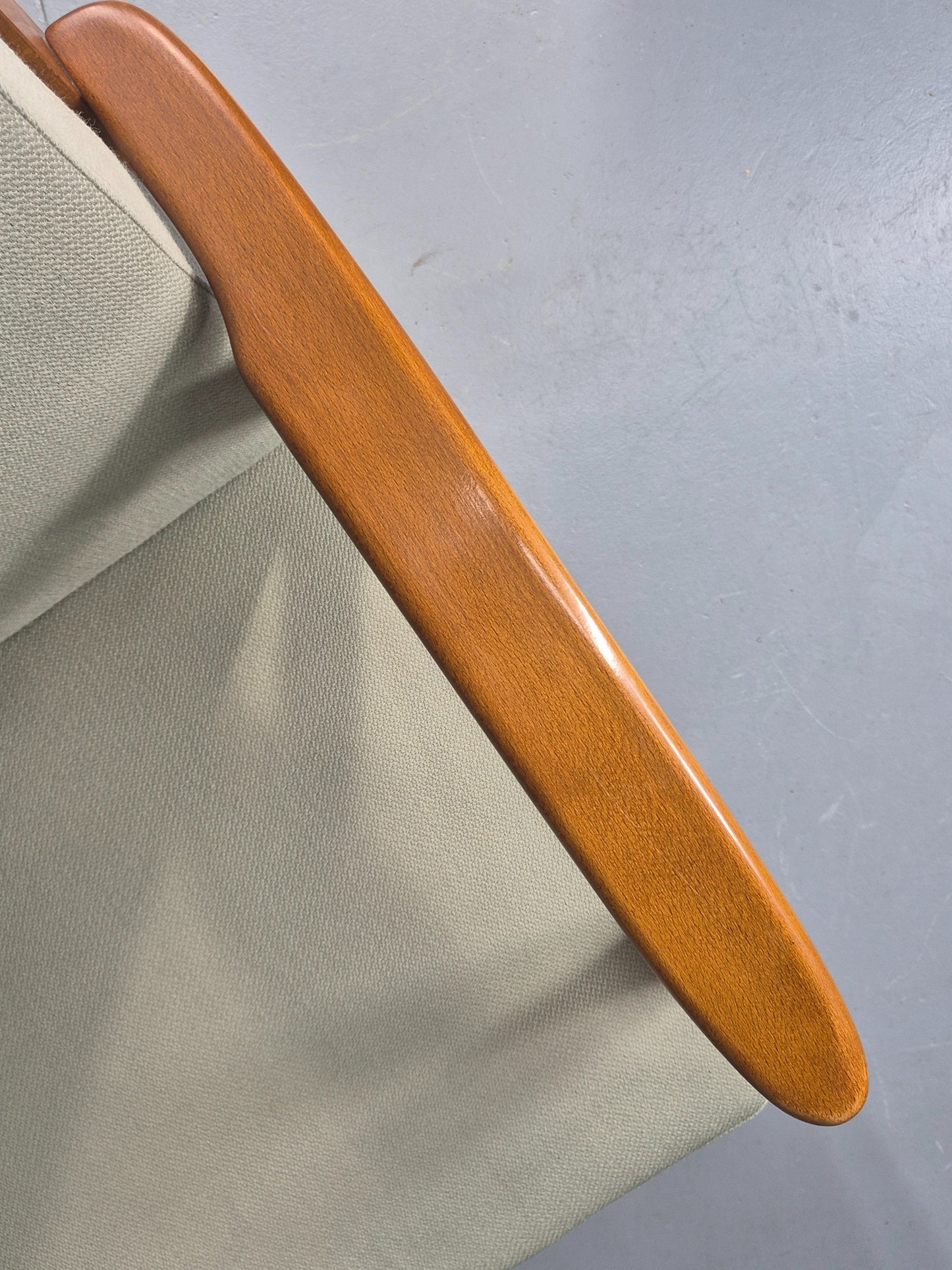 Vintage Mid Century Danish lounge chair Beech Frame 1970s Retro EB11372
