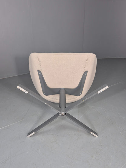 Vintage Swivel Tub Chair Hitch Mylius Modern Design Retro Cream EB12851