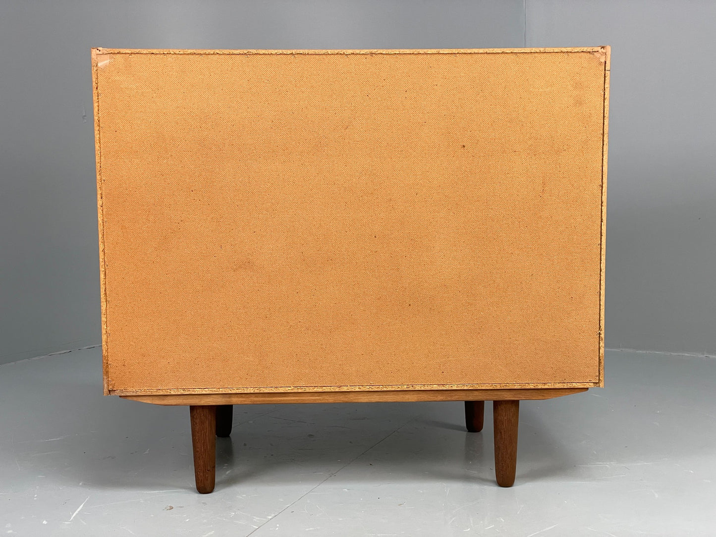 Vintage 1970s Teak Cabinet Sliding Doors Retro Handles Shelving EB11503