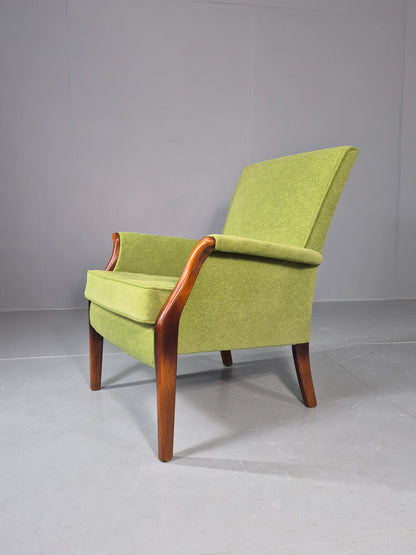 Vintage Parker Knoll PK749 Chair Recent Green Wool Makeover 1960s Retro EB12989