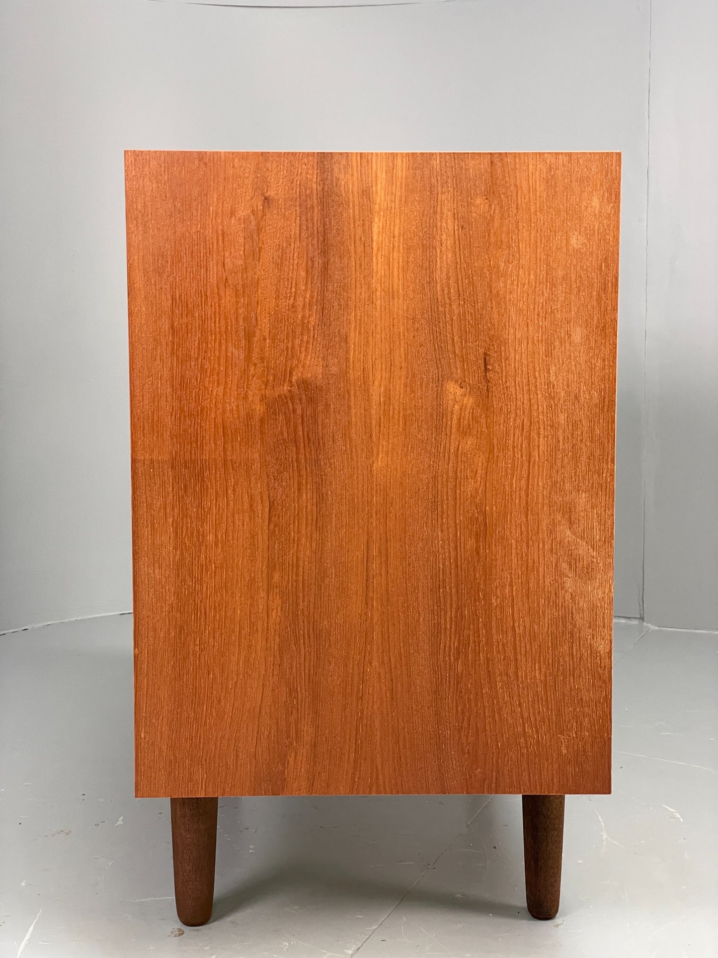 Vintage 1970s Teak Cabinet Sliding Doors Retro Handles Shelving EB11503