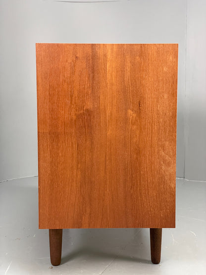 Vintage 1970s Teak Cabinet Sliding Doors Retro Handles Shelving EB11503