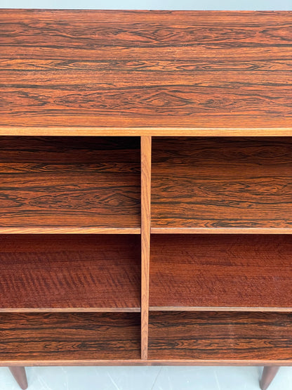 Vintage Danish 1970s Bookcase Mid Century Shelving Retro Darkwood EB12067