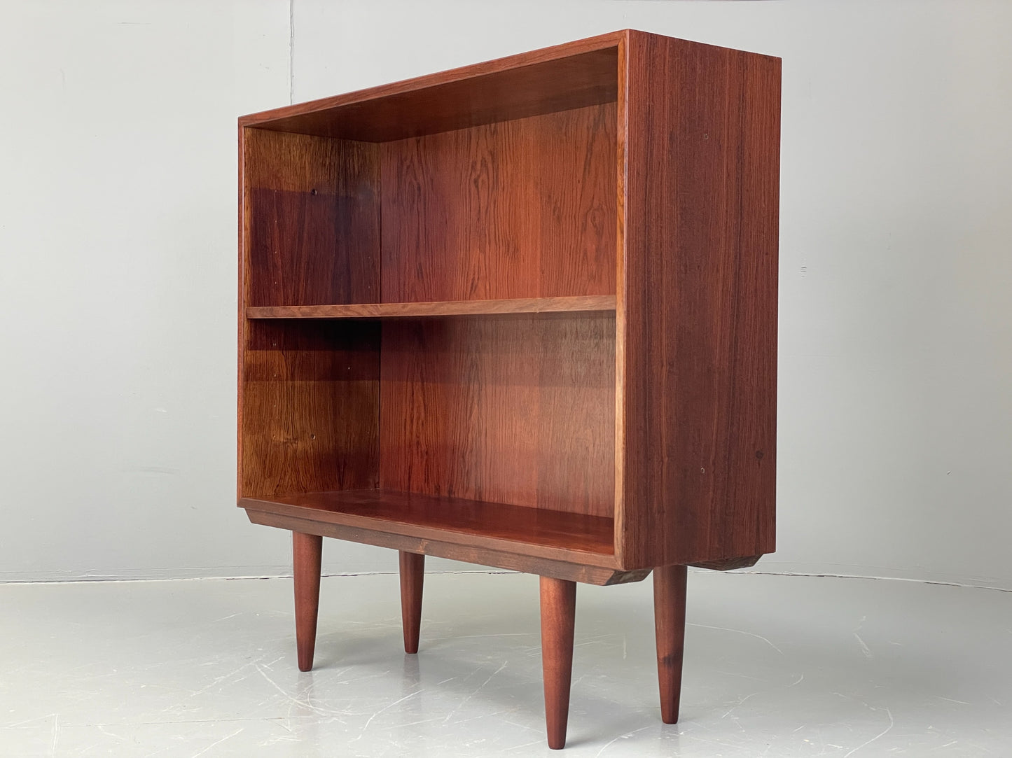 Vintage Danish 1960s Bookcase By Hjornebo Darkwood Retro Shelving EB12065